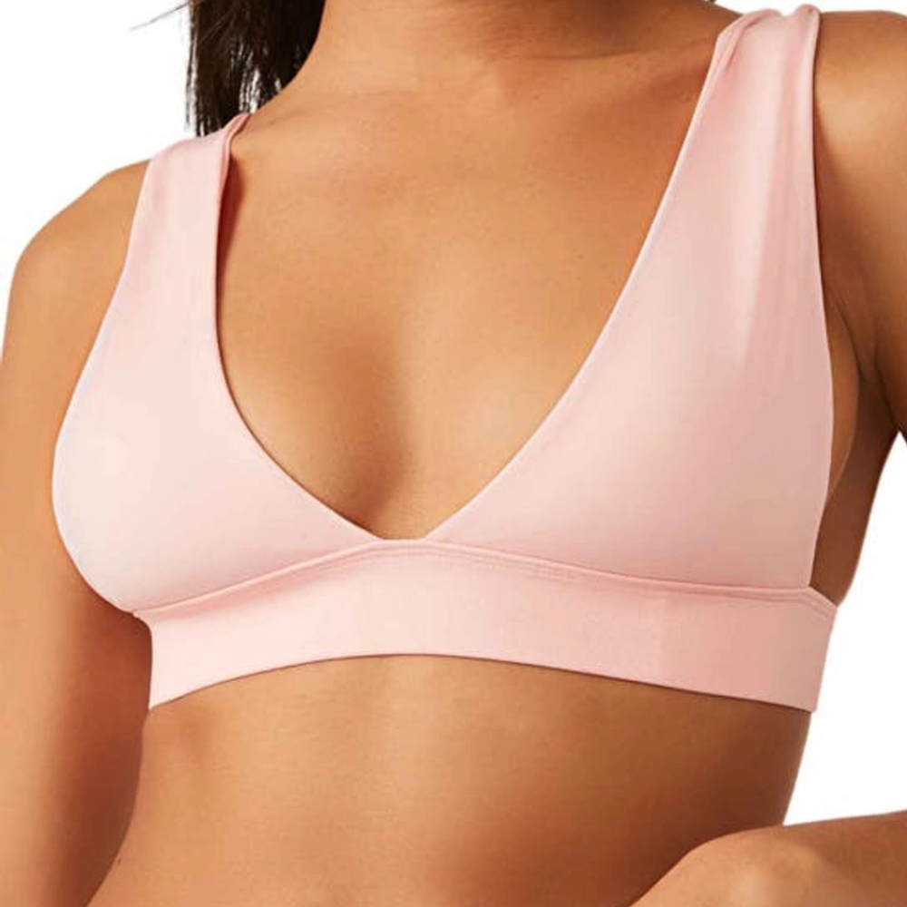 Chic Light Pink Triangle Bralette - Picture 1 of 7